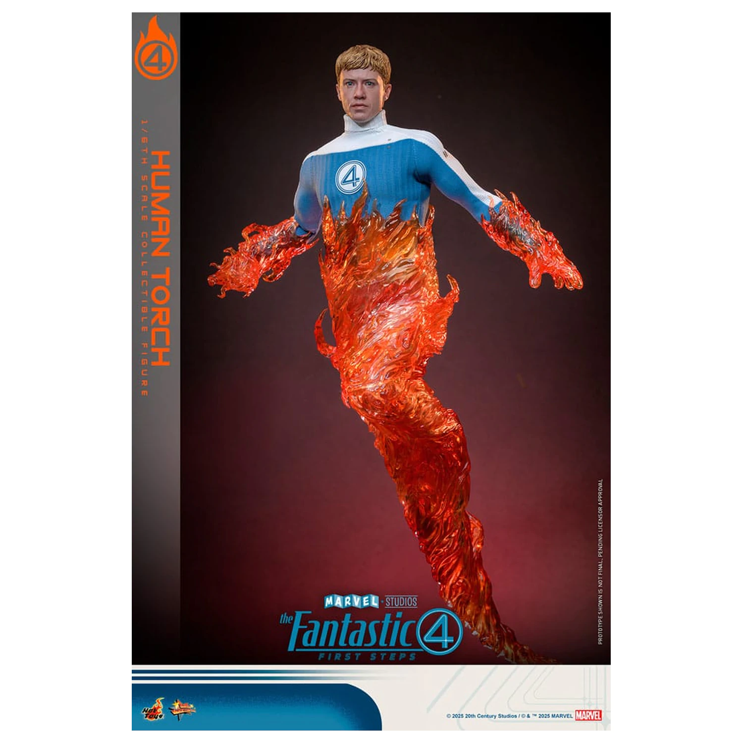 The Fantastic Four: First Steps Movie Masterpiece Action Figur 1/6 Human Torch 30 cm Produktfoto
