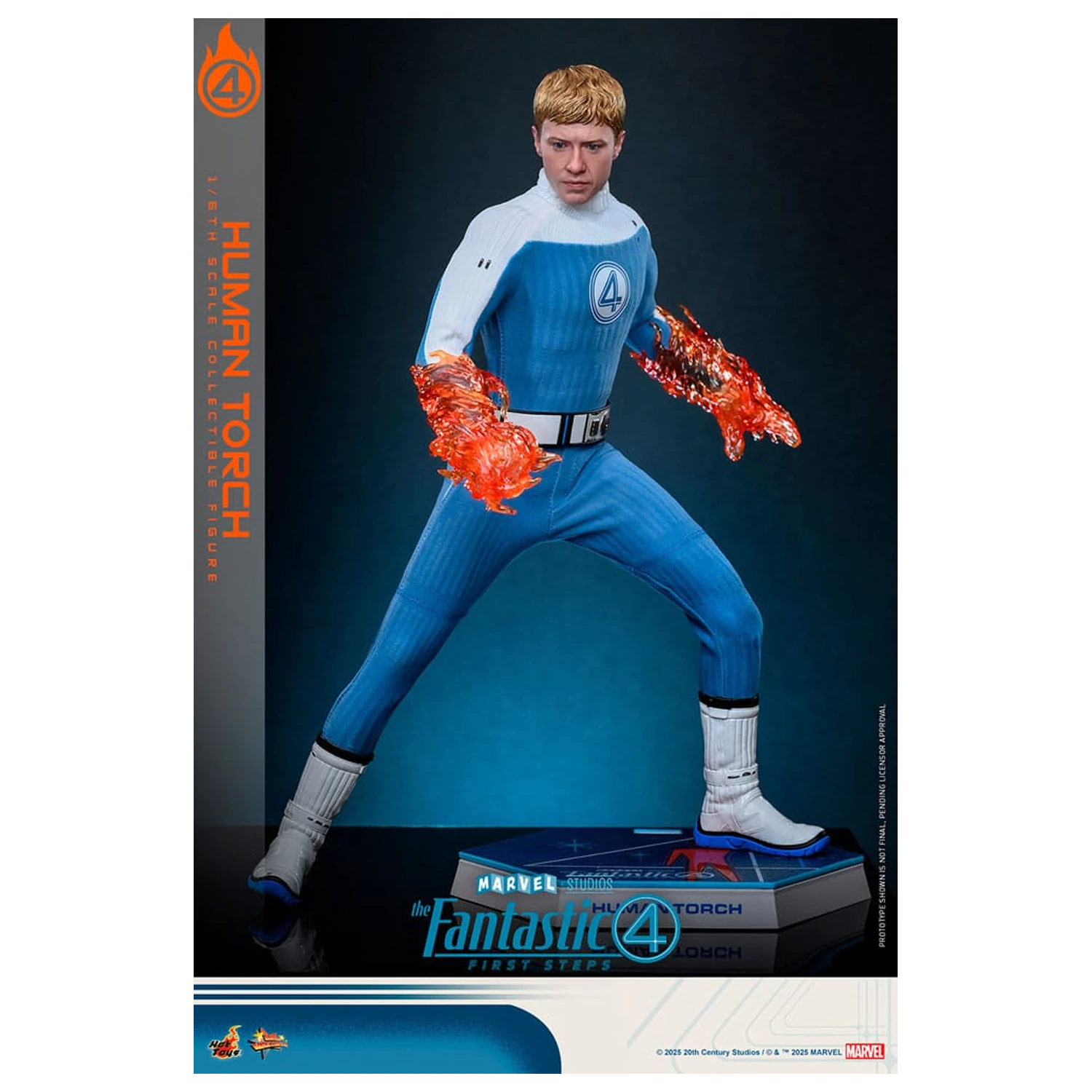 The Fantastic Four: First Steps Movie Masterpiece Action Figur 1/6 Human Torch 30 cm Produktfoto