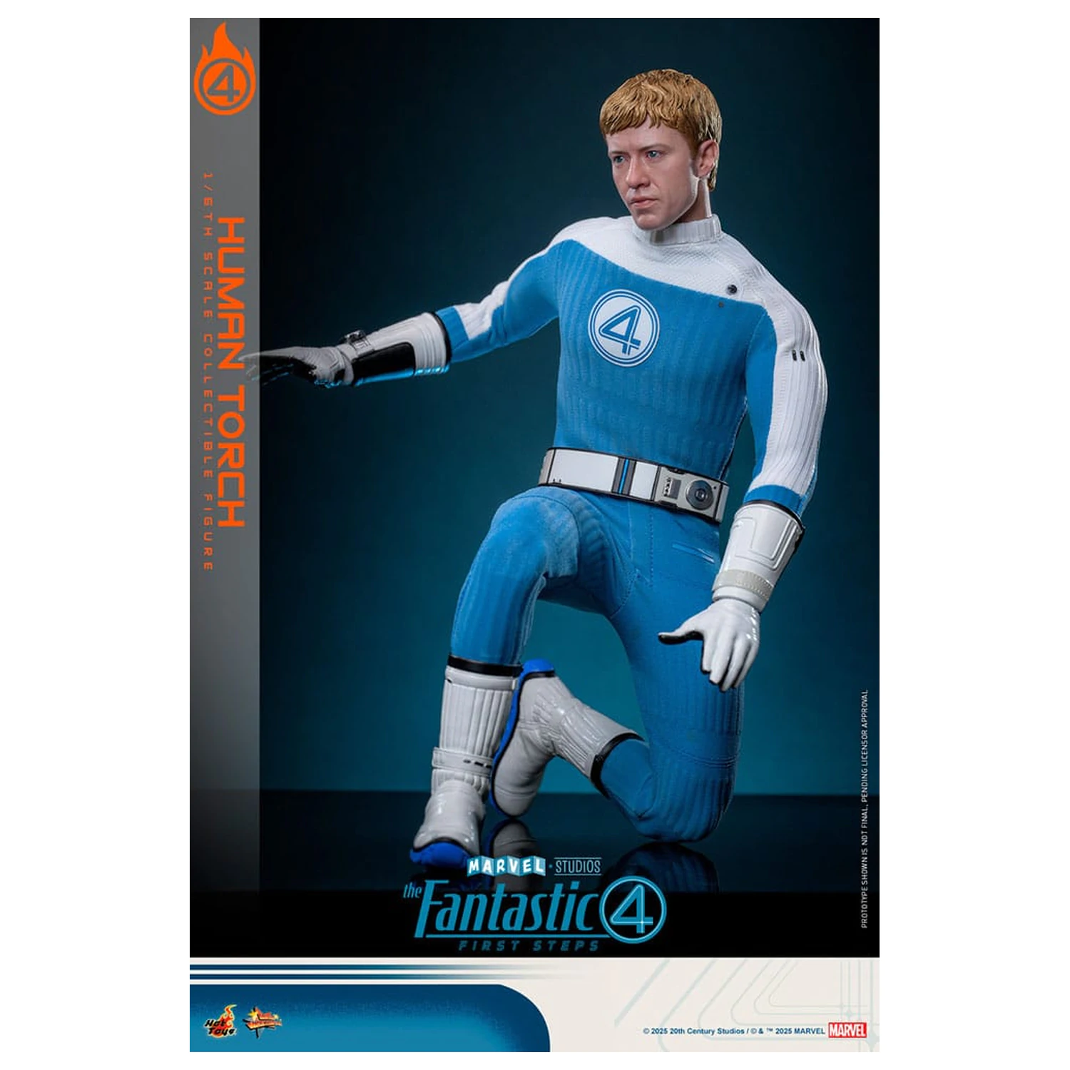 The Fantastic Four: First Steps Movie Masterpiece Action Figur 1/6 Human Torch 30 cm Produktfoto
