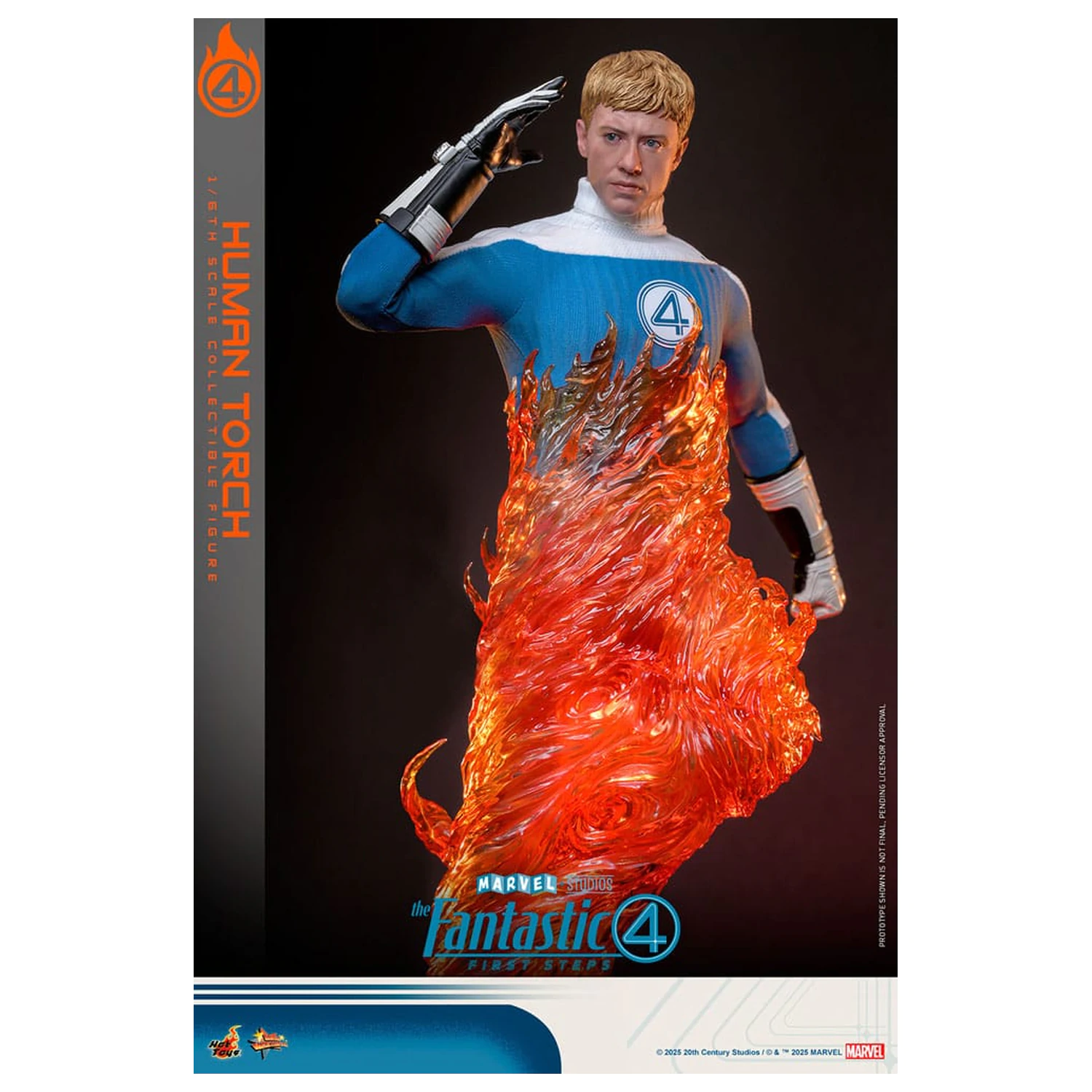 The Fantastic Four: First Steps Movie Masterpiece Action Figur 1/6 Human Torch 30 cm Produktfoto