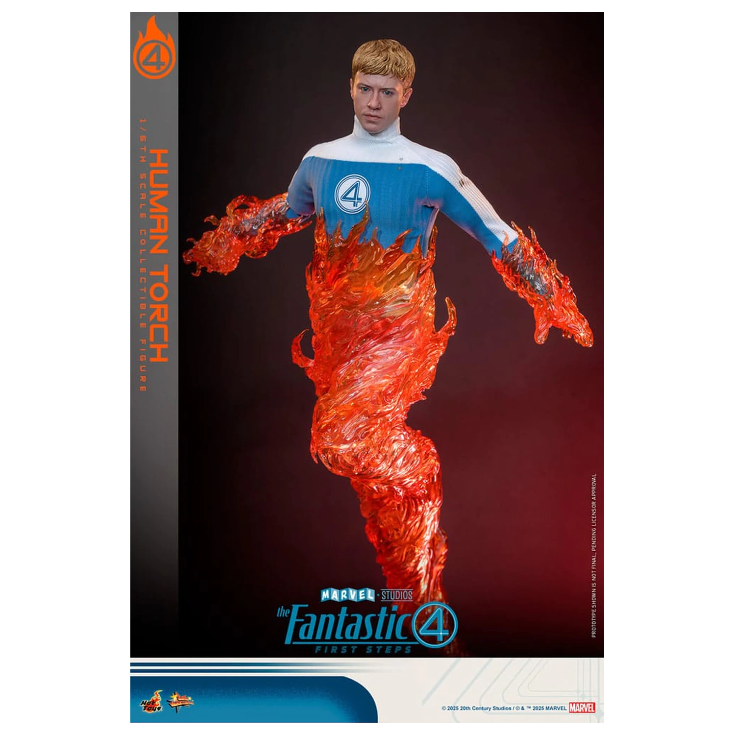 The Fantastic Four: First Steps Movie Masterpiece Action Figur 1/6 Human Torch 30 cm Produktfoto