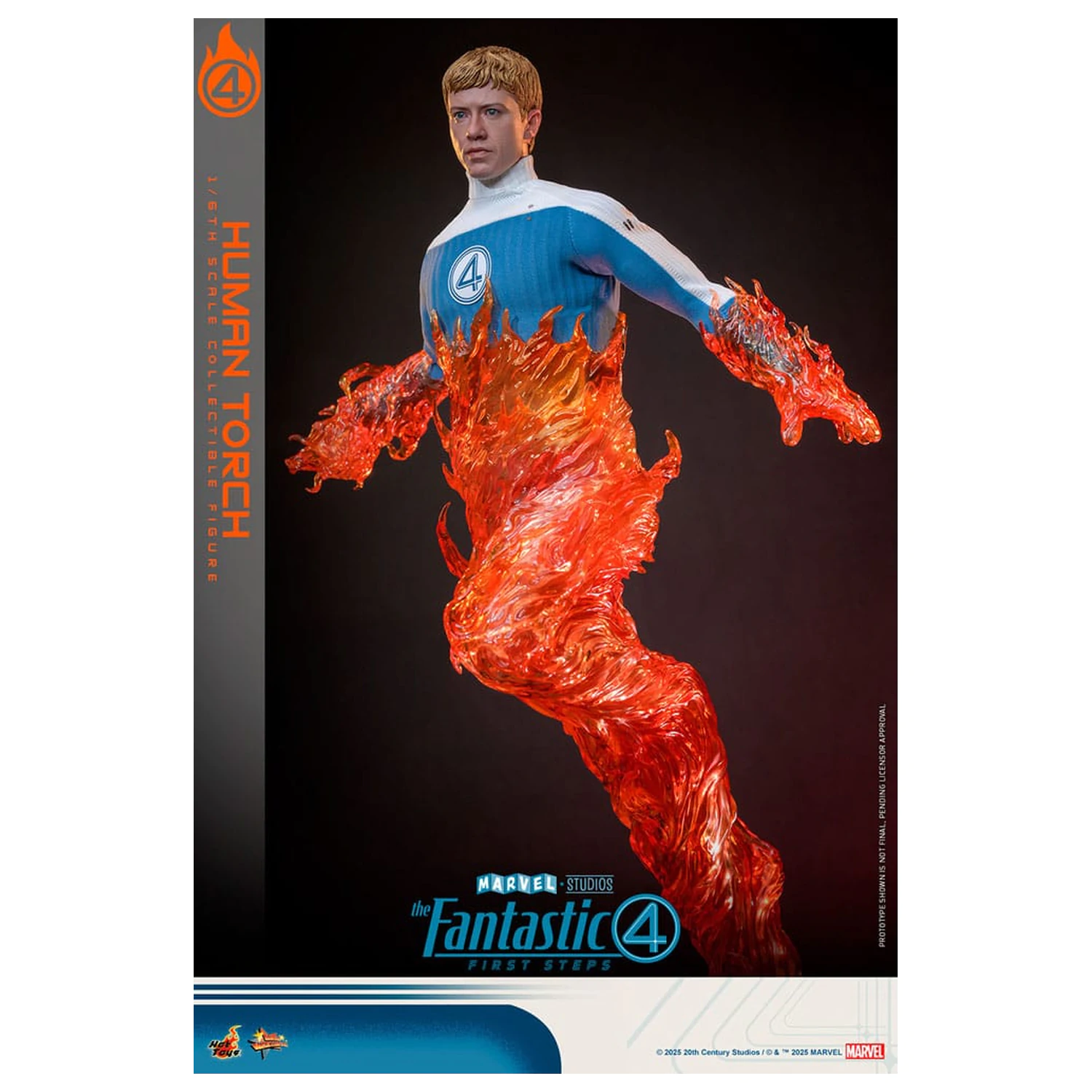 The Fantastic Four: First Steps Movie Masterpiece Action Figur 1/6 Human Torch 30 cm Produktfoto