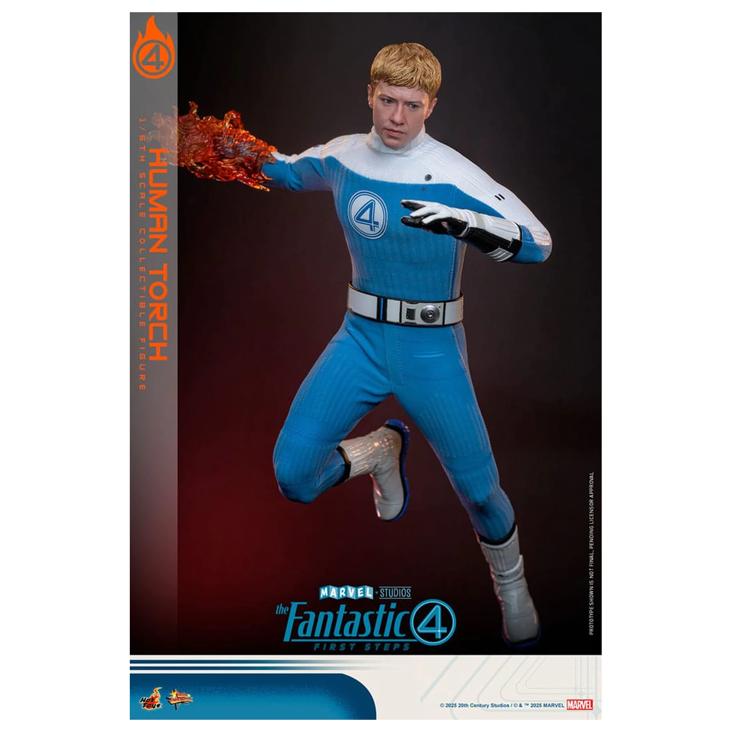 The Fantastic Four: First Steps Movie Masterpiece Action Figur 1/6 Human Torch 30 cm Produktfoto