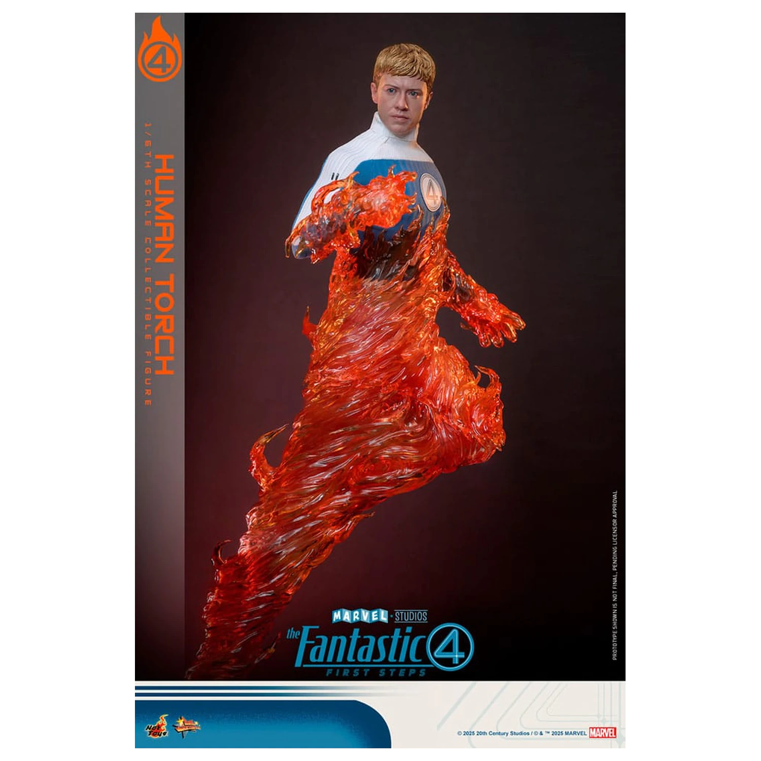The Fantastic Four: First Steps Movie Masterpiece Action Figur 1/6 Human Torch 30 cm Produktfoto