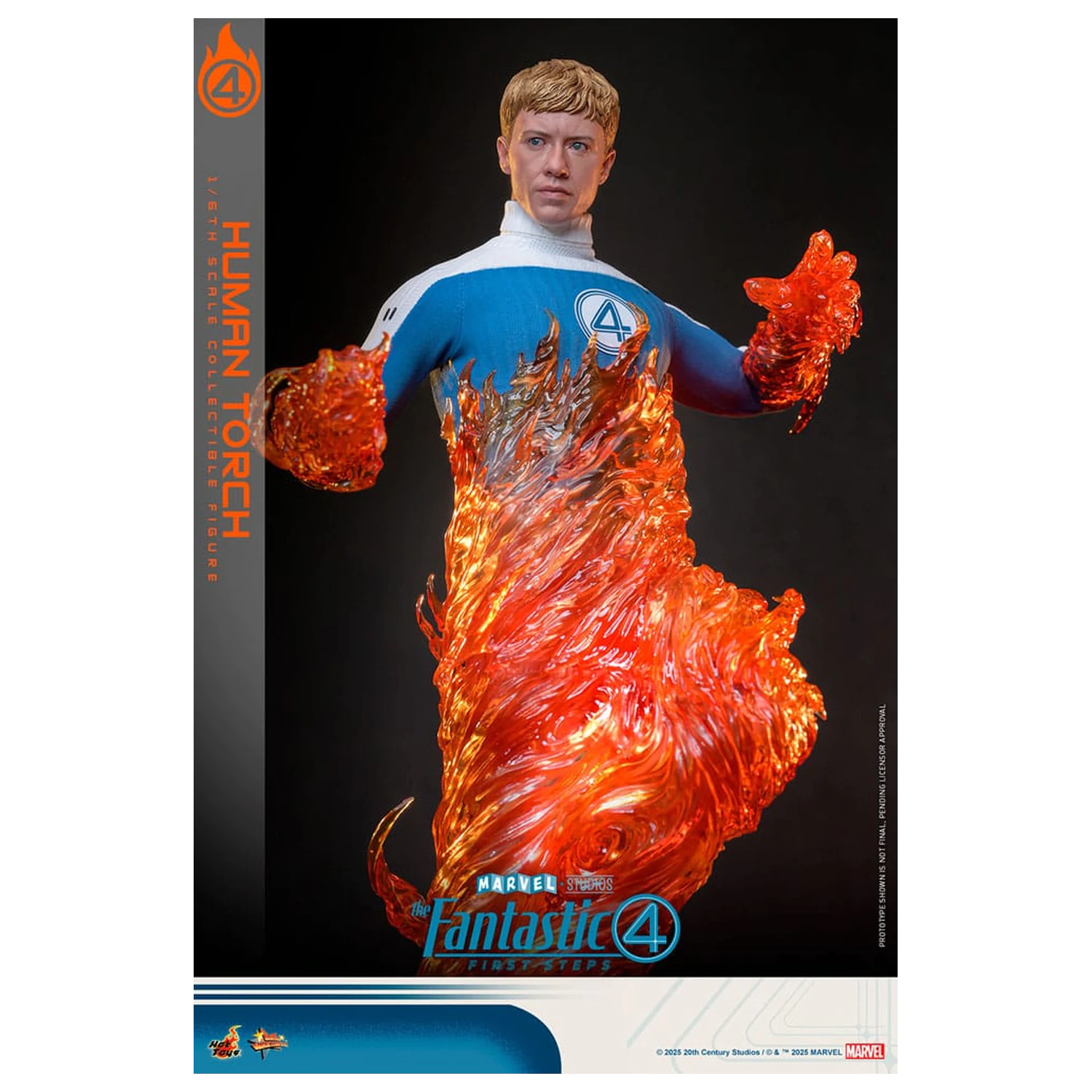 The Fantastic Four: First Steps Movie Masterpiece Action Figur 1/6 Human Torch 30 cm Produktfoto