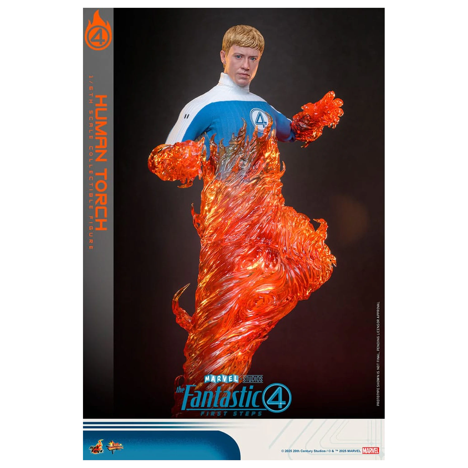 The Fantastic Four: First Steps Movie Masterpiece Action Figur 1/6 Human Torch 30 cm Produktfoto