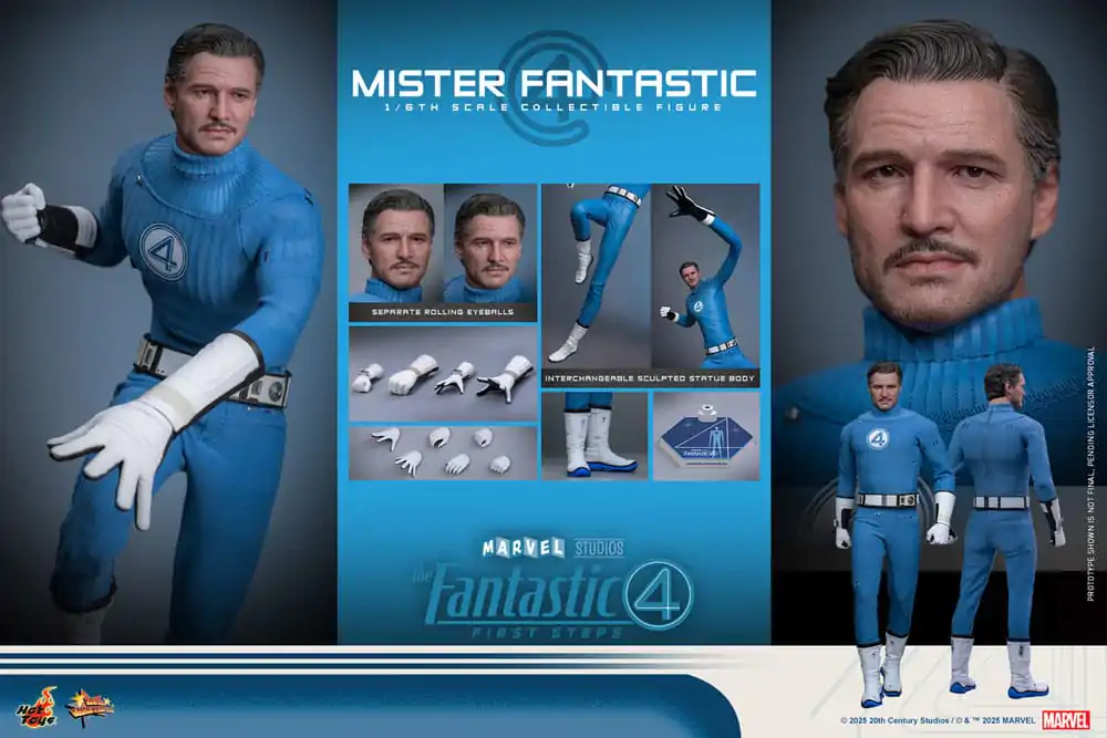 The Fantastic Four: First Steps Movie Masterpiece Action Figur 1/6 Mister Fantastic 30 Zentimeter Produktfoto