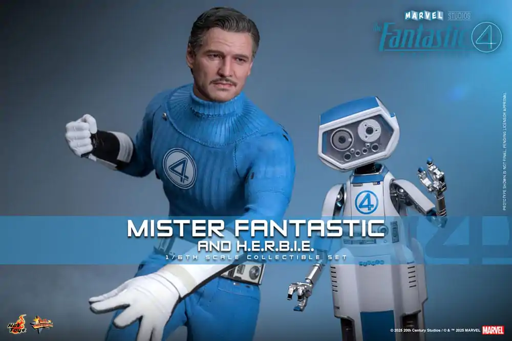 The Fantastic Four: First Steps Movie Masterpiece Action-Figuren 2er-Pack 1/6 Mister Fantastic & H.E.R.B.I.E. 30 cm Produktfoto
