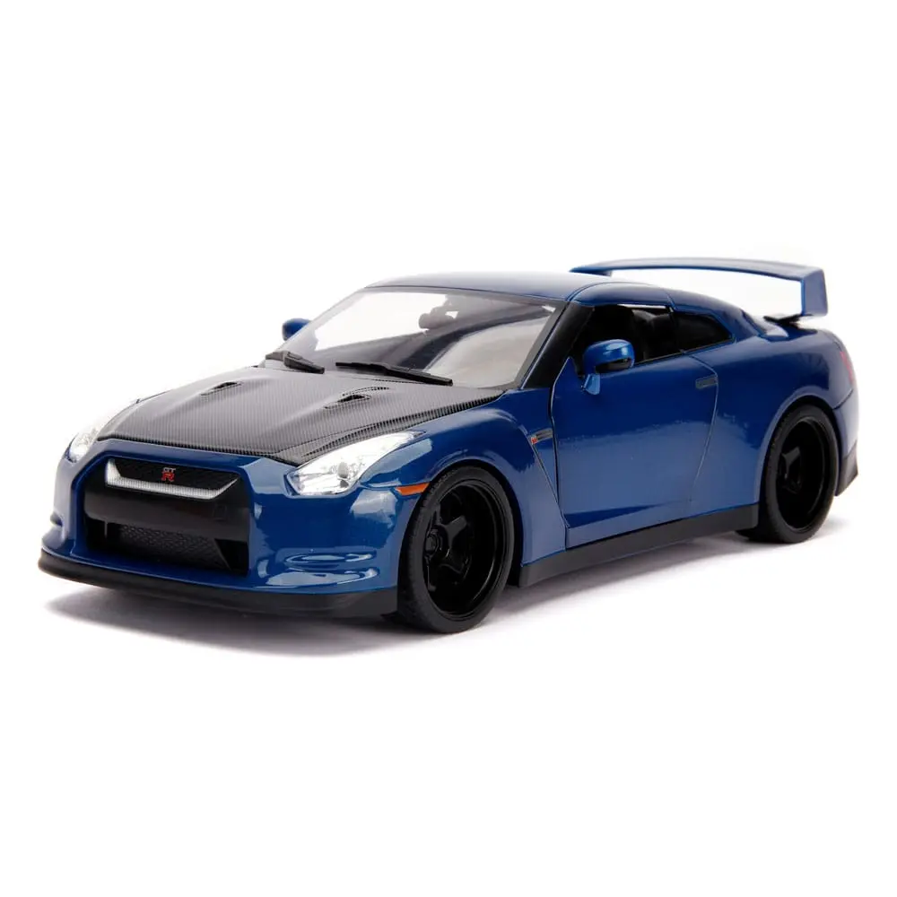 The Fast and Furious Diecast Modell Hollywood Rides 1/18 2009 Nissan Skyline GT-R R35 mit Brian Figur Produktfoto