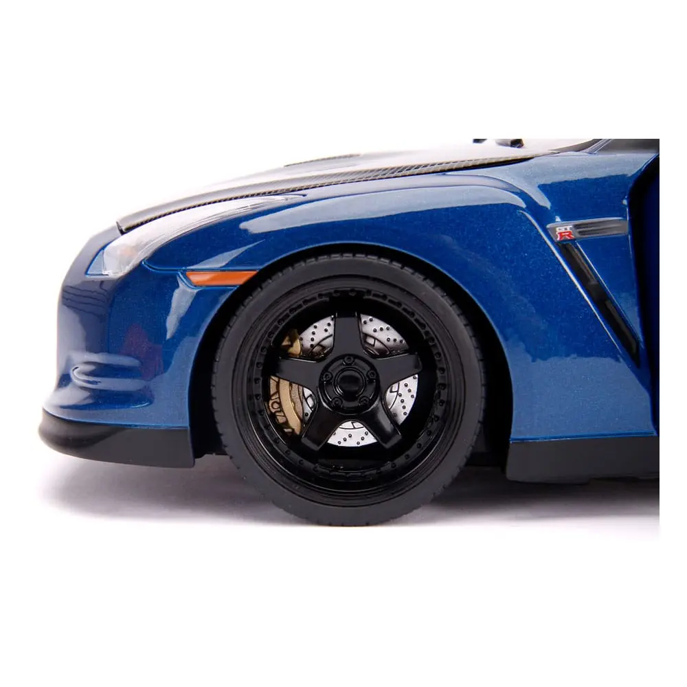 The Fast and Furious Diecast Modell Hollywood Rides 1/18 2009 Nissan Skyline GT-R R35 mit Brian Figur Produktfoto