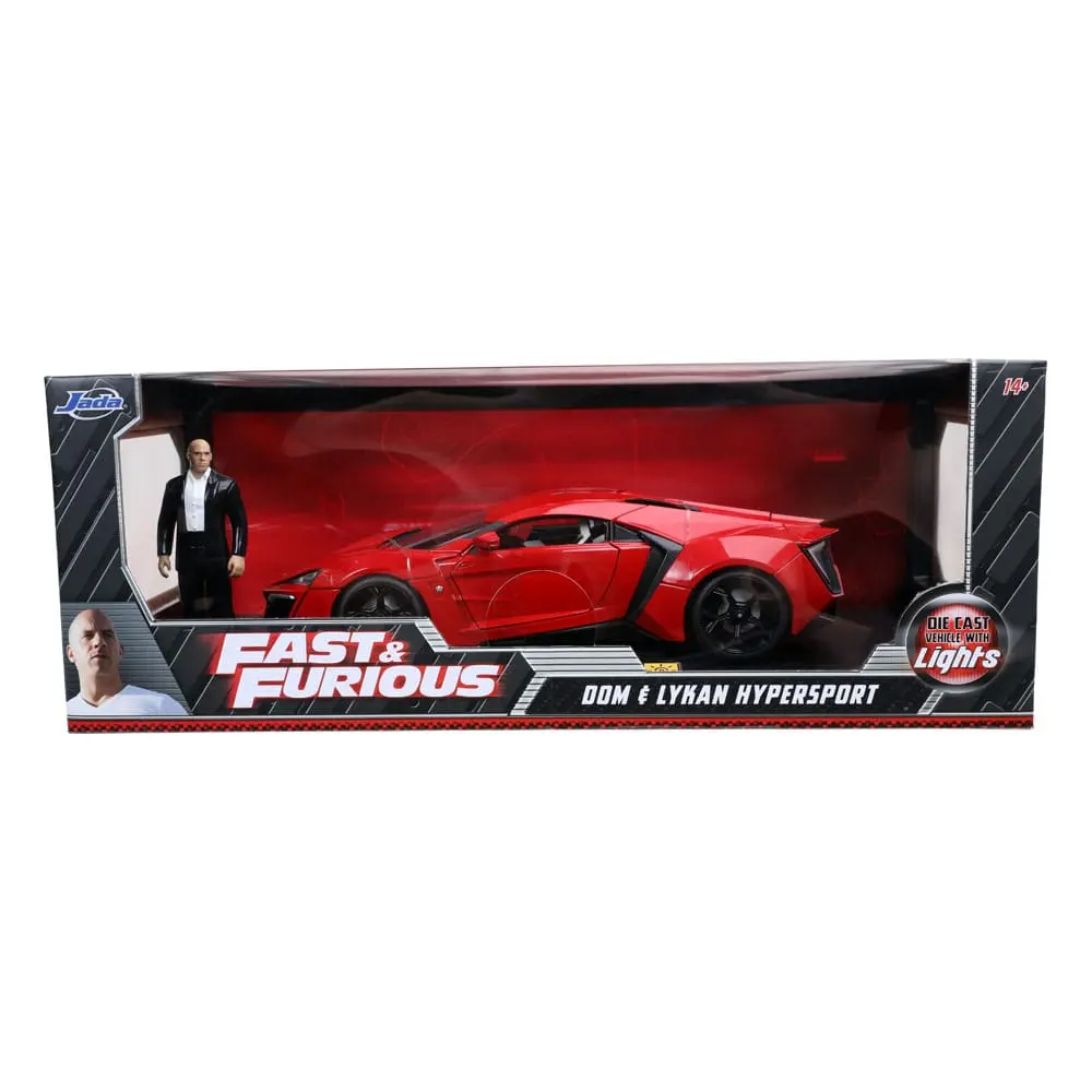 The Fast and Furious Diecast Modell Hollywood Rides 1/18 Lykan Hypersport mit Dom Figur Produktfoto