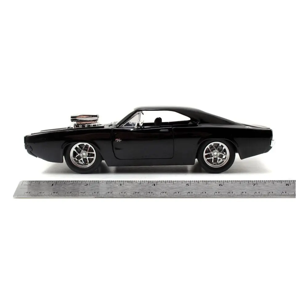 The Fast and Furious Diecast Modell Hollywood Rides 1/24 1970 Dodge Charger mit Dom Toretto Figur Produktfoto
