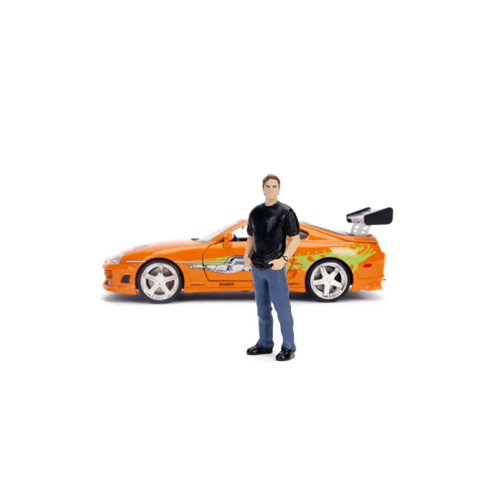 The Fast and Furious Diecast Model Hollywood Rides 1/24 1995 Toyota Supra with Brian O'Connor Figur Produktfoto