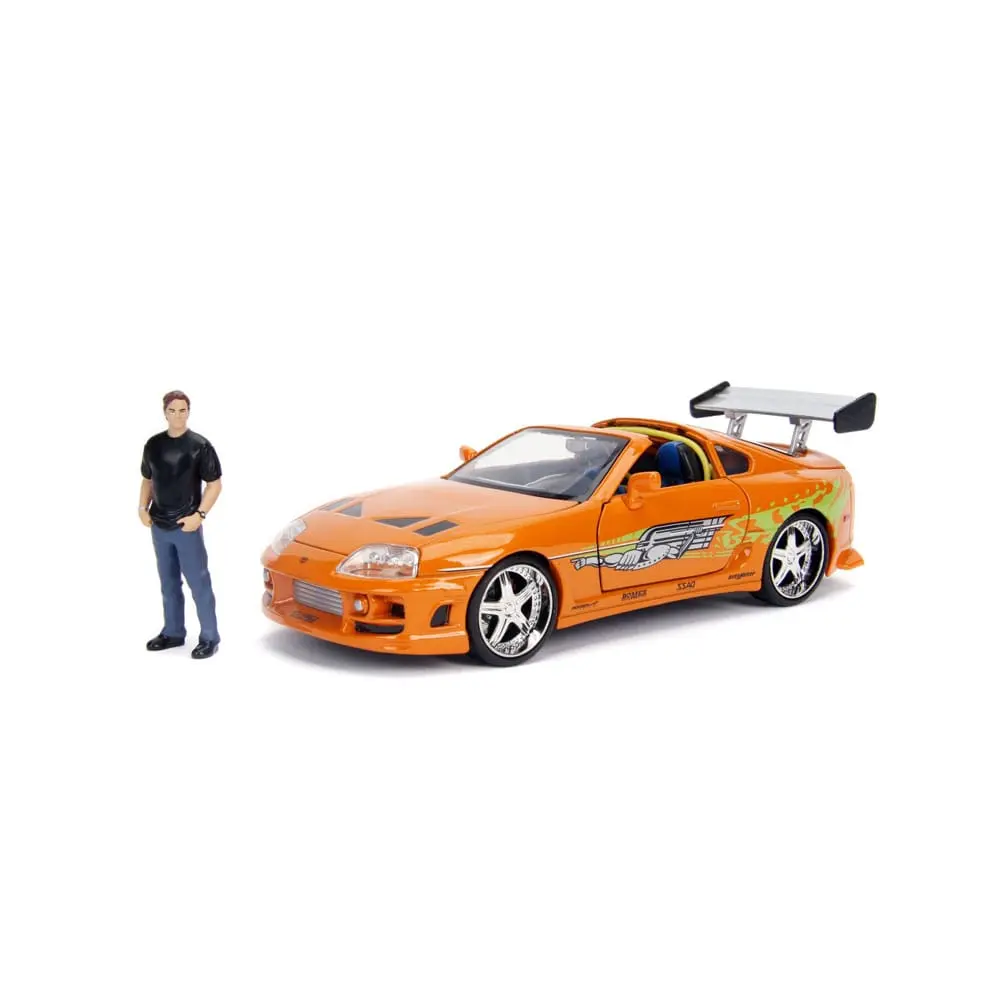 The Fast and Furious Diecast Model Hollywood Rides 1/24 1995 Toyota Supra with Brian O'Connor Figur Produktfoto