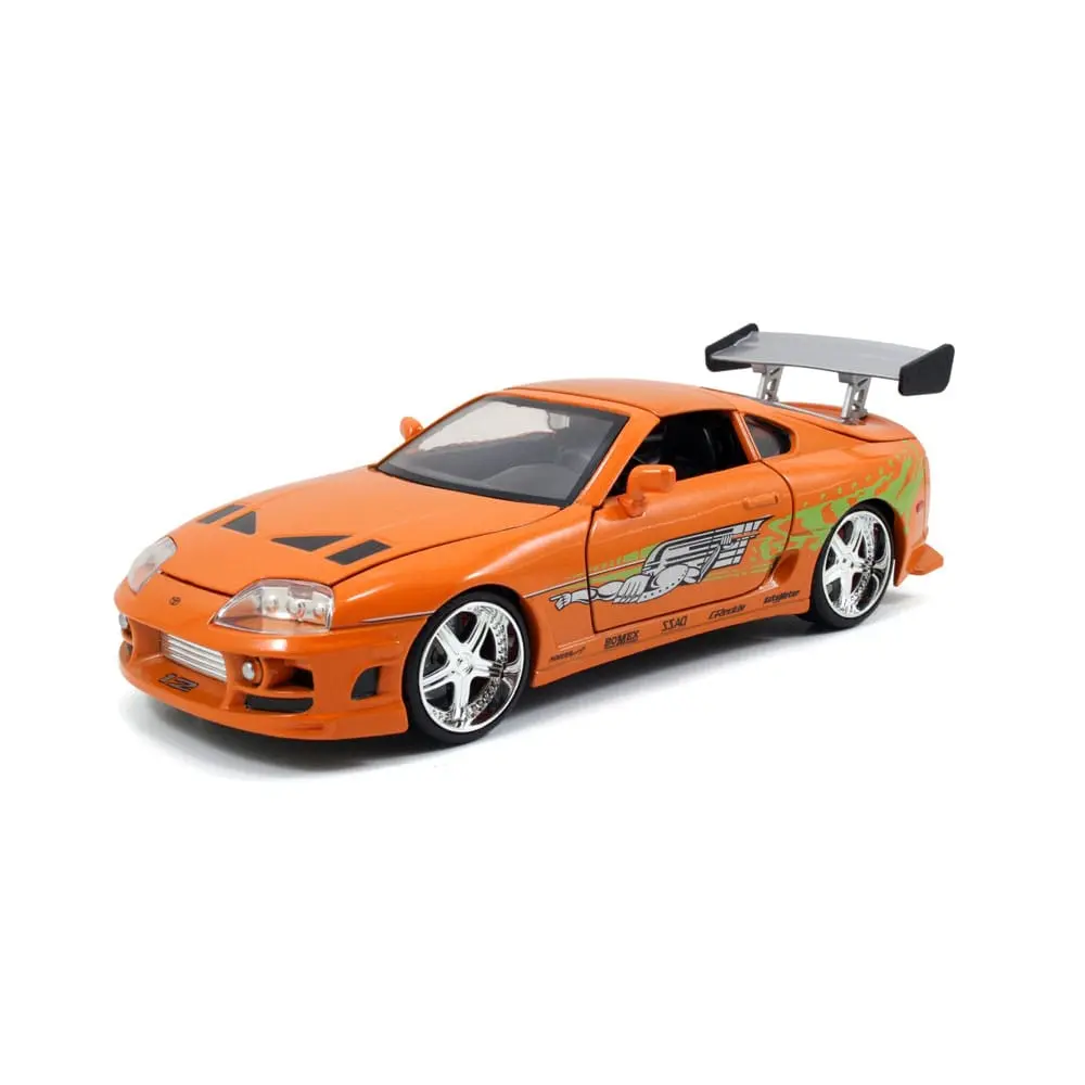 The Fast and Furious Diecast Model Hollywood Rides 1/24 1995 Toyota Supra with Brian O'Connor Figur Produktfoto
