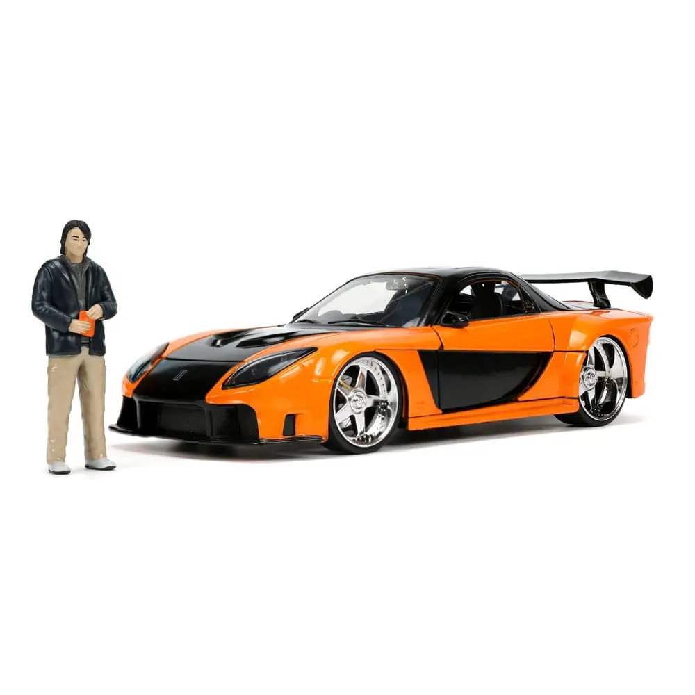 The Fast and Furious Diecast Model Hollywood Rides 1/24 1997 Mazda RX7 with Han Figur Produktfoto
