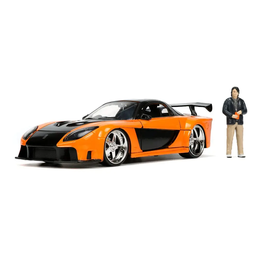 The Fast and Furious Diecast Model Hollywood Rides 1/24 1997 Mazda RX7 with Han Figur Produktfoto