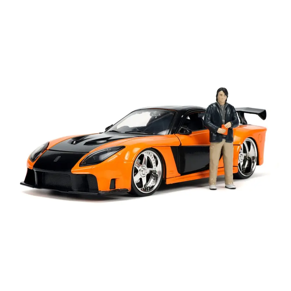 The Fast and Furious Diecast Model Hollywood Rides 1/24 1997 Mazda RX7 with Han Figur Produktfoto