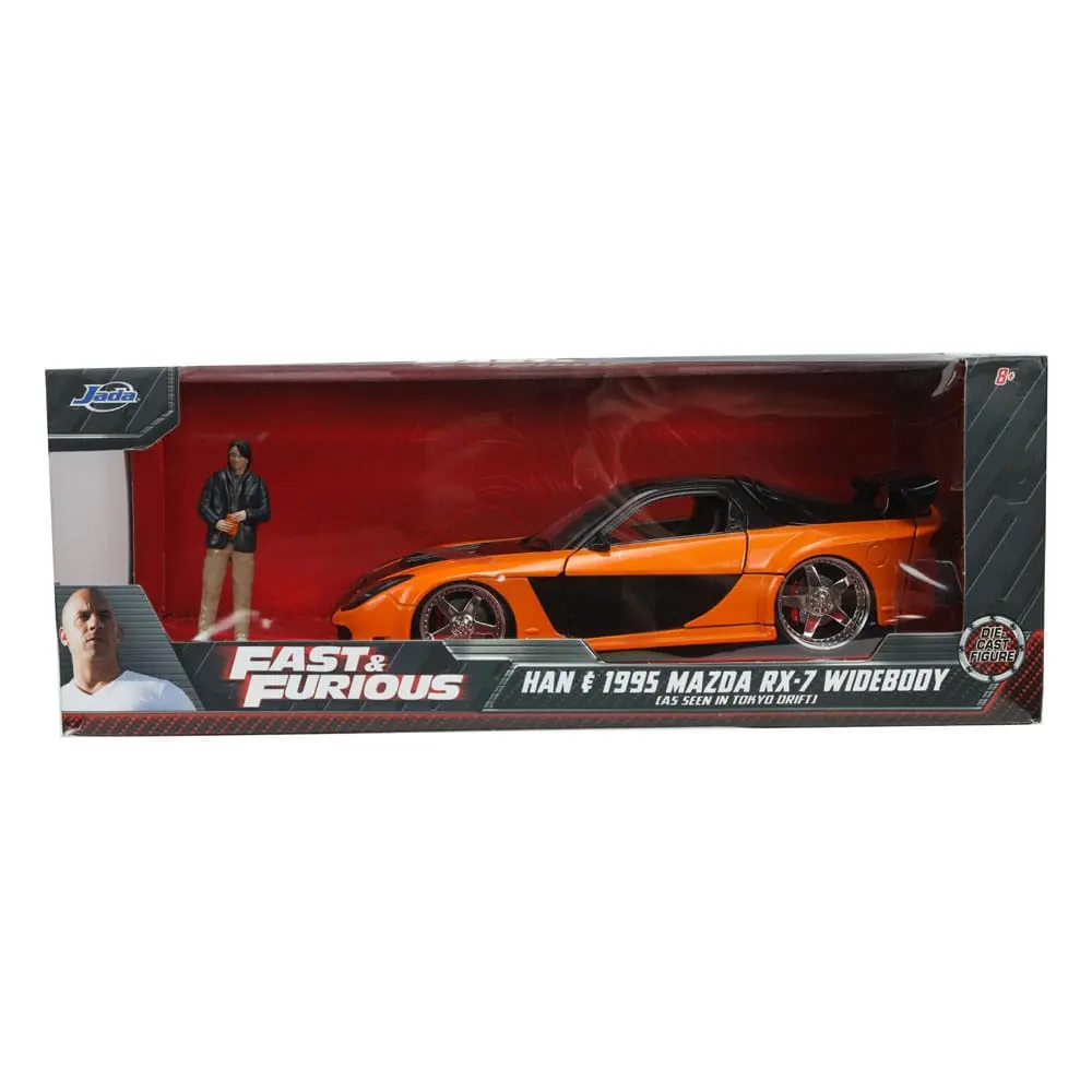 The Fast and Furious Diecast Model Hollywood Rides 1/24 1997 Mazda RX7 with Han Figur Produktfoto