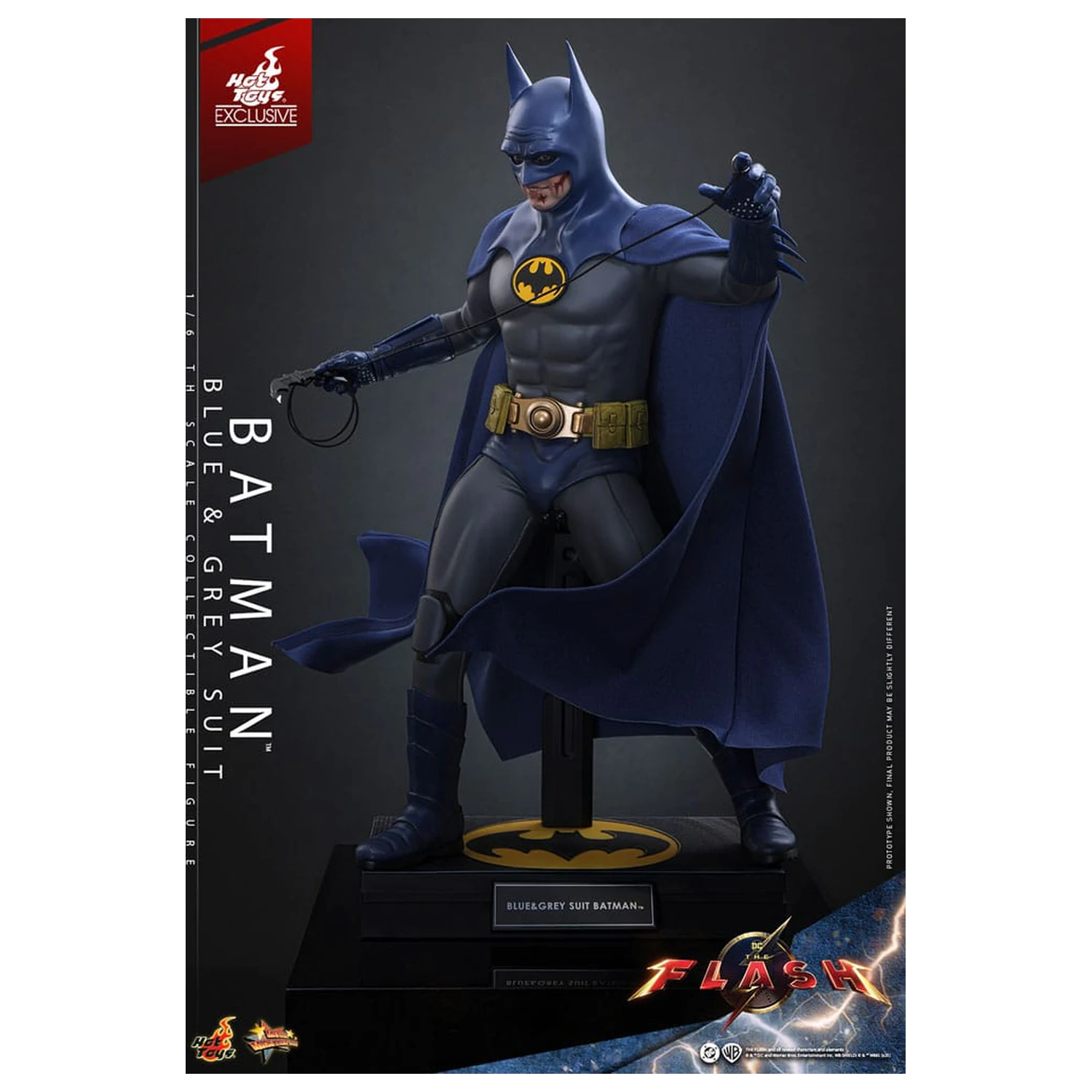 The Flash Movie Masterpiece Actionfigur 1/6 Batman (Blue & Grey Suit) Limited Edition 30 cm Produktfoto