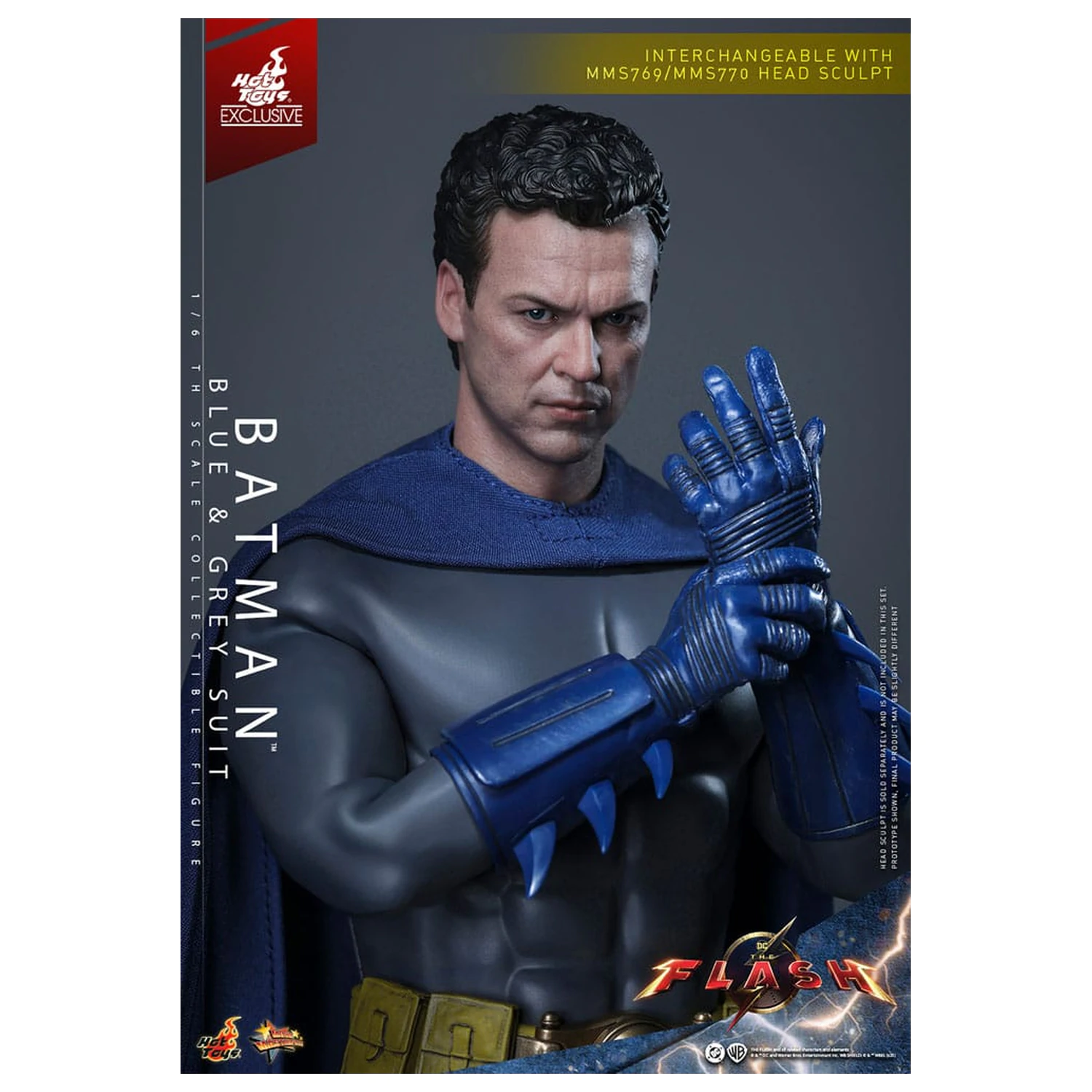 The Flash Movie Masterpiece Actionfigur 1/6 Batman (Blue & Grey Suit) Limited Edition 30 cm Produktfoto