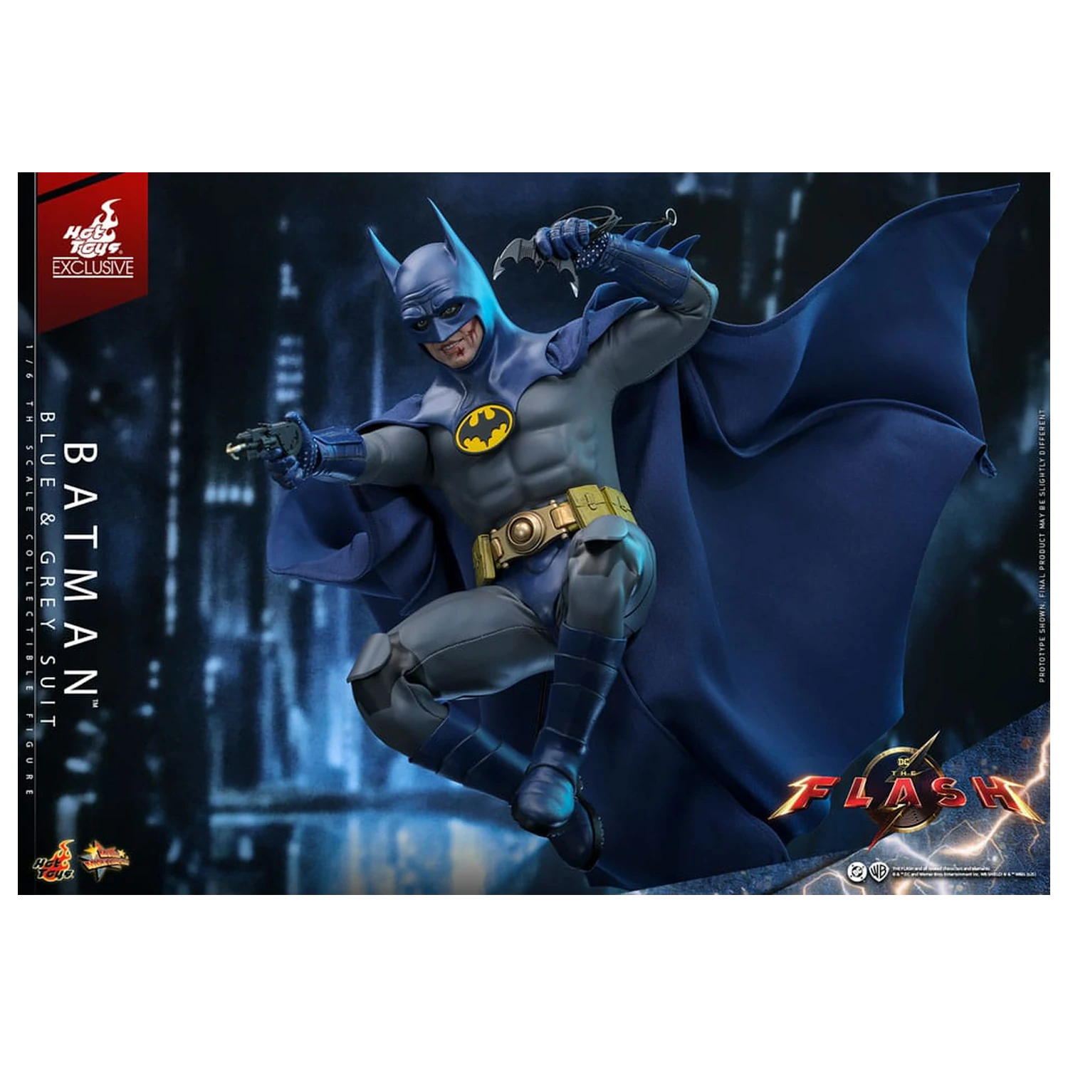 The Flash Movie Masterpiece Actionfigur 1/6 Batman (Blue & Grey Suit) Limited Edition 30 cm Produktfoto