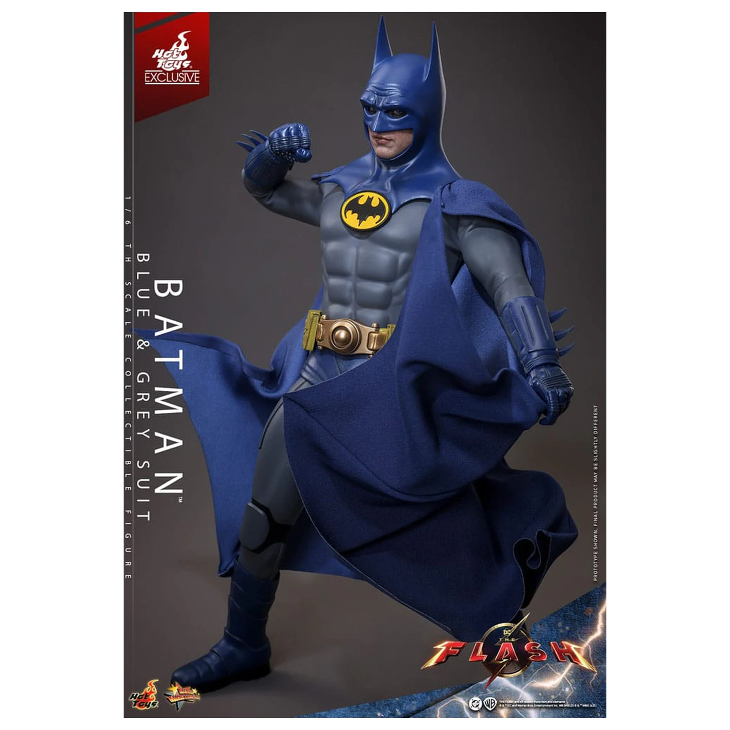 The Flash Movie Masterpiece Actionfigur 1/6 Batman (Blue & Grey Suit) Limited Edition 30 cm Produktfoto