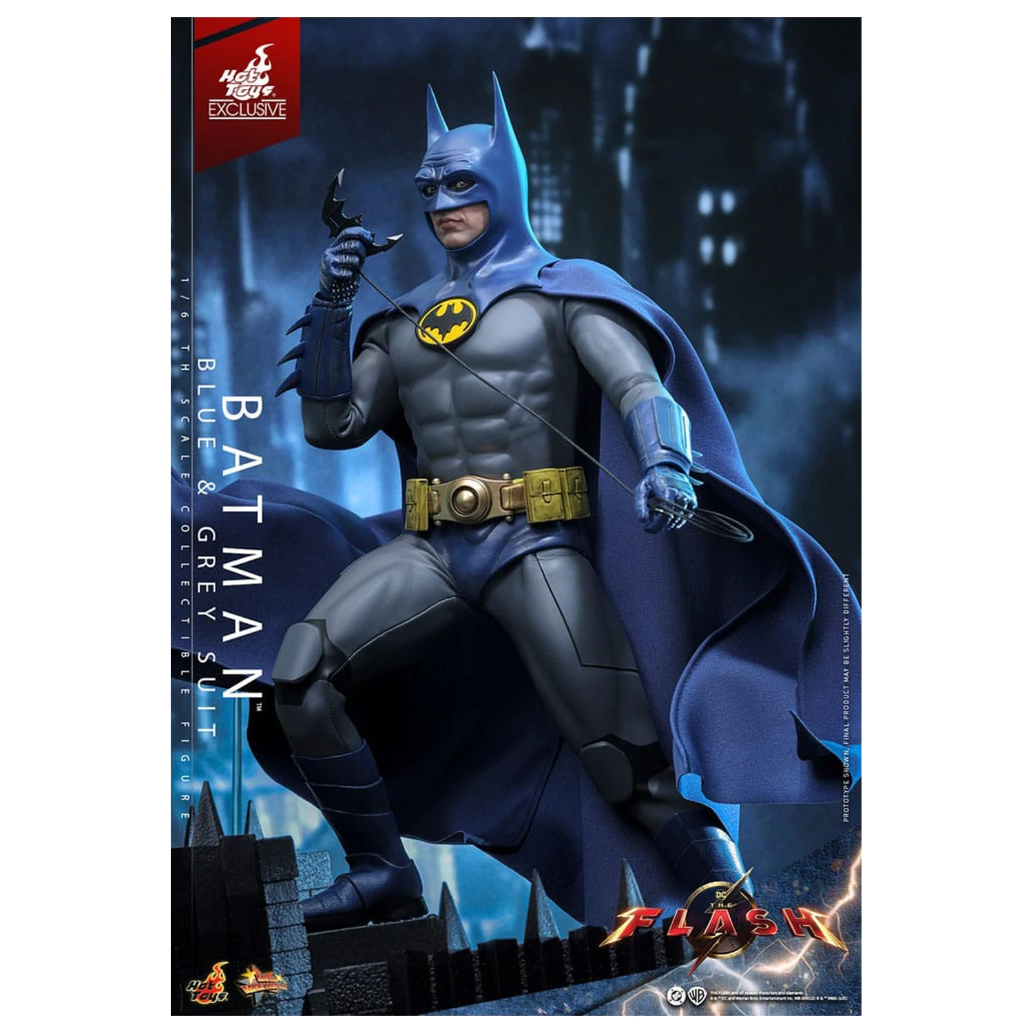 The Flash Movie Masterpiece Actionfigur 1/6 Batman (Blue & Grey Suit) Limited Edition 30 cm Produktfoto