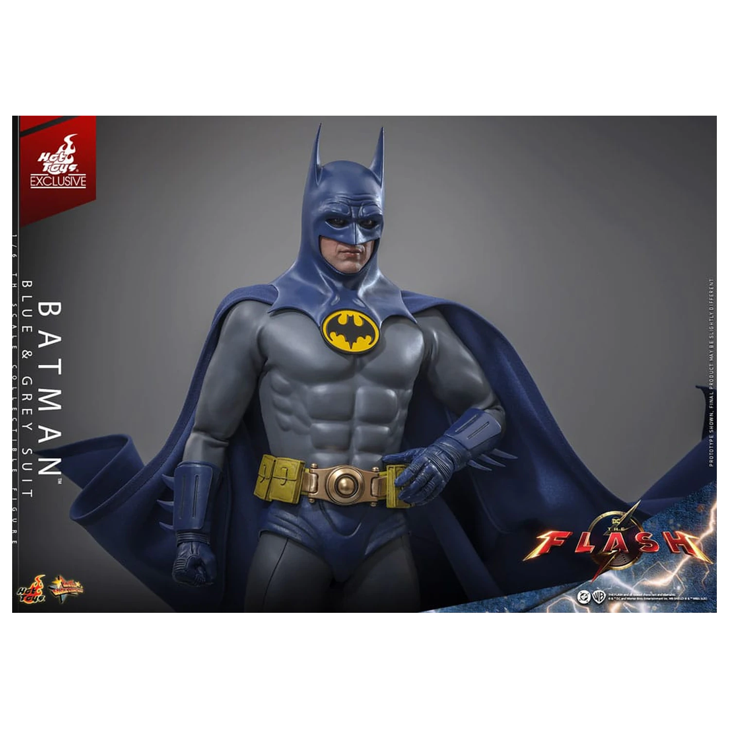 The Flash Movie Masterpiece Actionfigur 1/6 Batman (Blue & Grey Suit) Limited Edition 30 cm Produktfoto