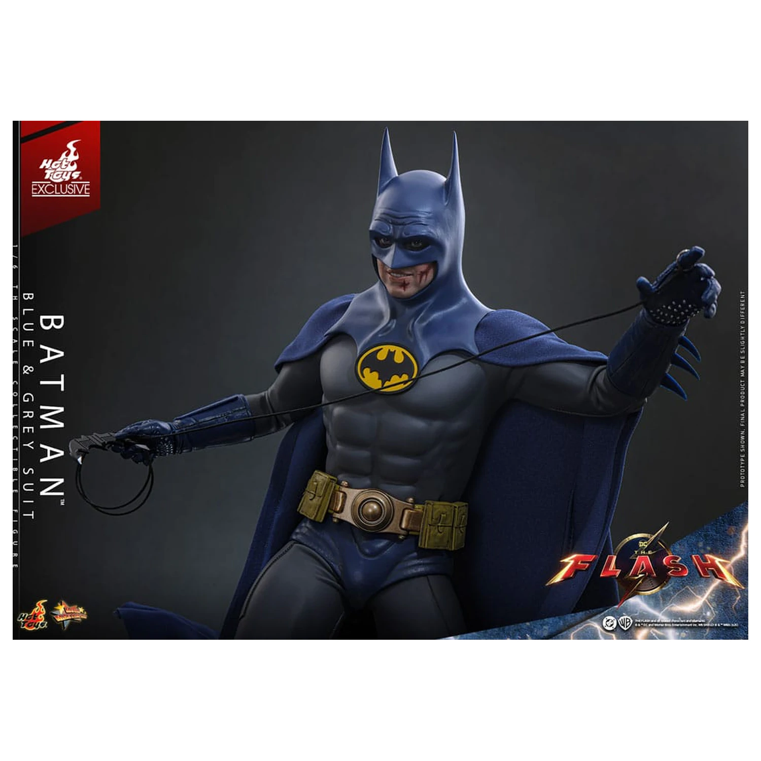 The Flash Movie Masterpiece Actionfigur 1/6 Batman (Blue & Grey Suit) Limited Edition 30 cm Produktfoto