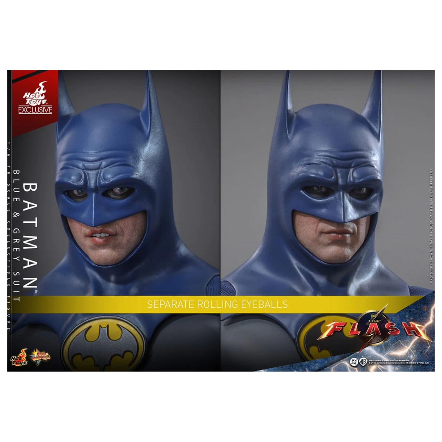 The Flash Movie Masterpiece Actionfigur 1/6 Batman (Blue & Grey Suit) Limited Edition 30 cm Produktfoto