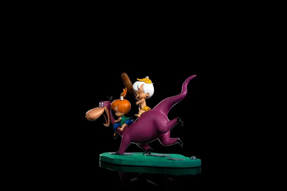 Familie Feuerstein Art Scale Statue 1/10 Dino, Pebbles and Bamm-Bamm 13 cm Produktfoto