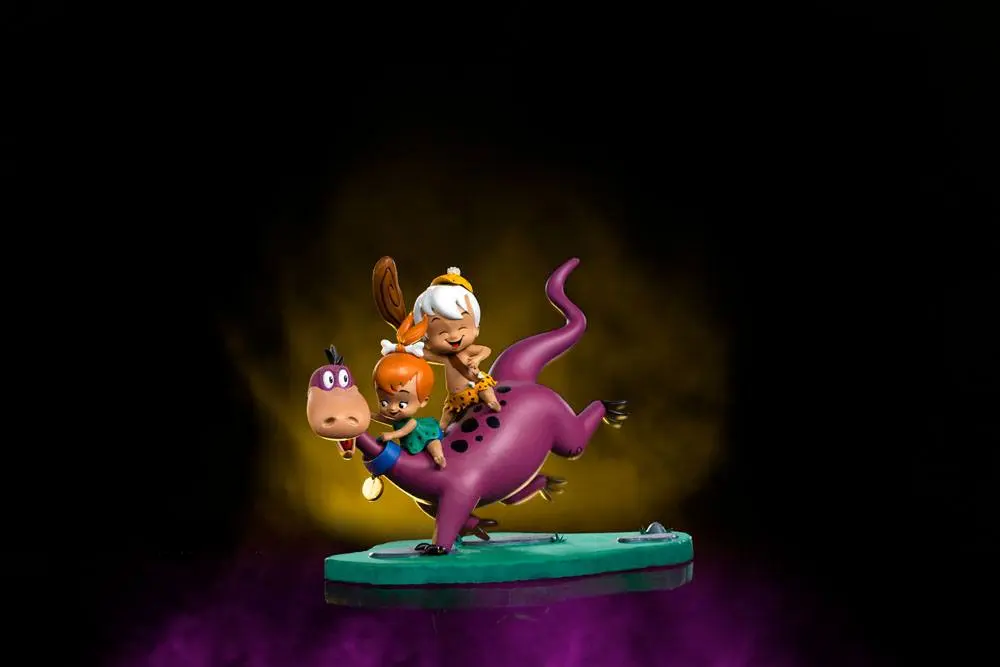 Familie Feuerstein Art Scale Statue 1/10 Dino, Pebbles and Bamm-Bamm 13 cm Produktfoto