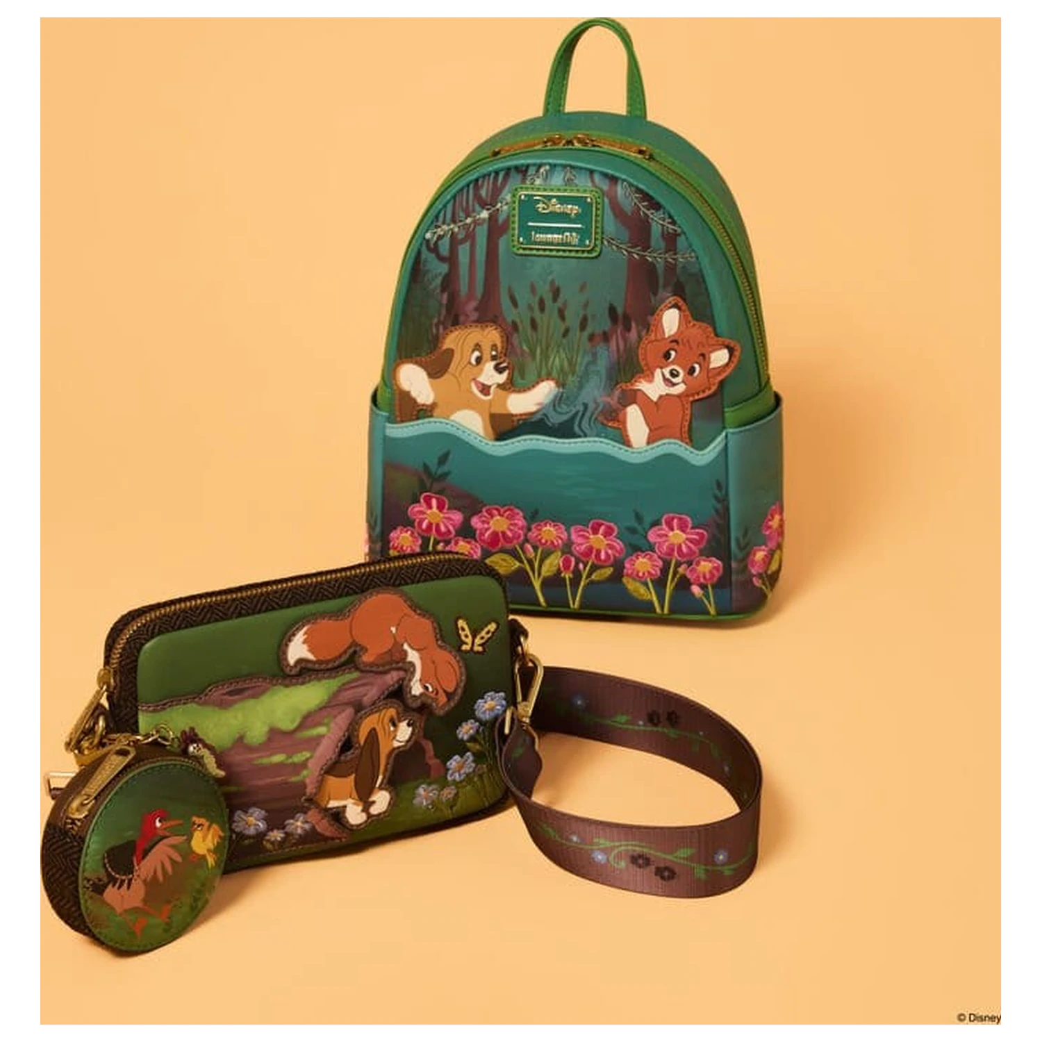 The Fox and the Hound by Loungefly Canvas Tragetasche Tod & Vixey Produktfoto