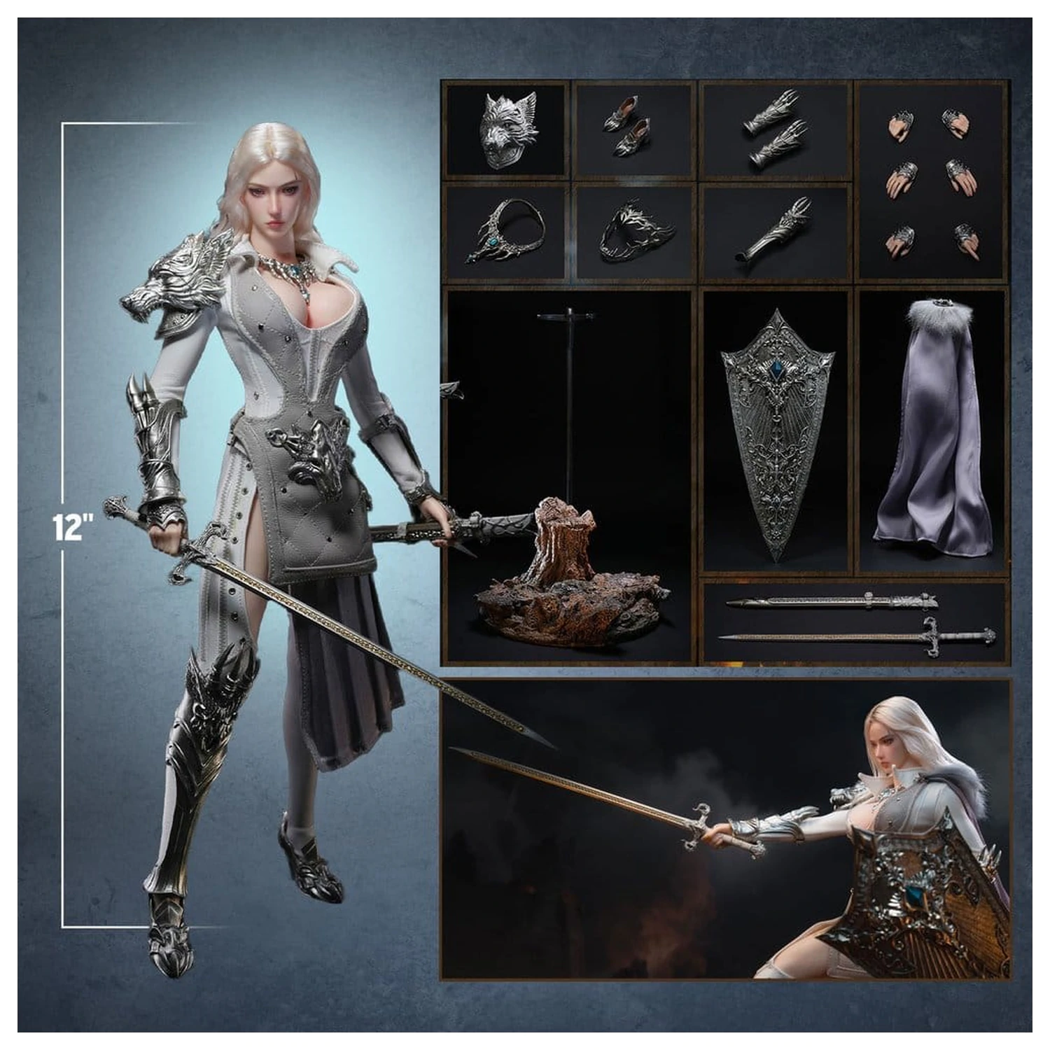 The Girl Under Wolf's Ward Action Figur 1/6 Alina (Silver) 30 cm Produktfoto