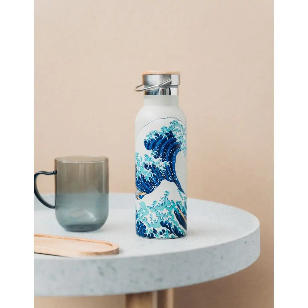 The Great Wave of Kanagawa Hokusai Edelstahl Flasche 500ml Produktfoto