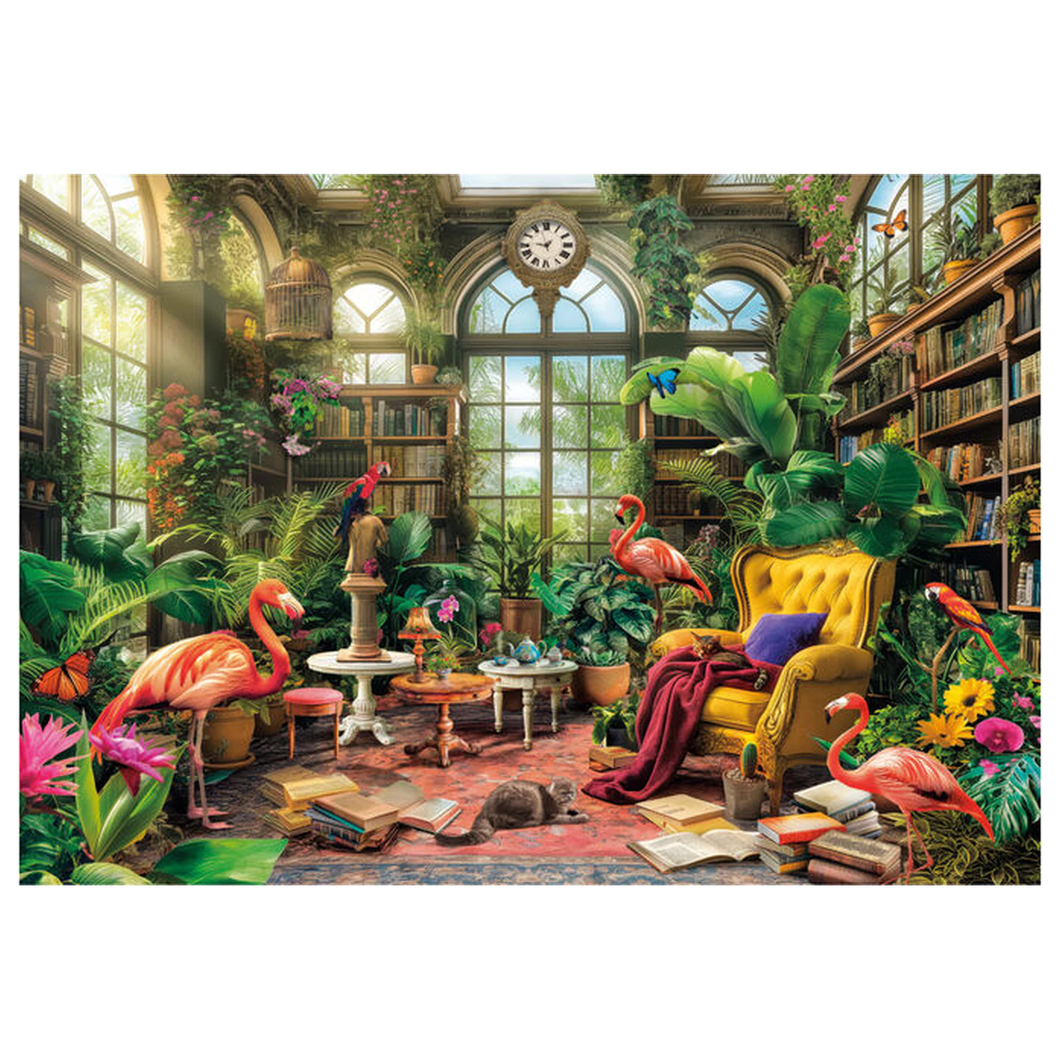 The Greenhouse Library Puzzle 1000 Teile Produktfoto