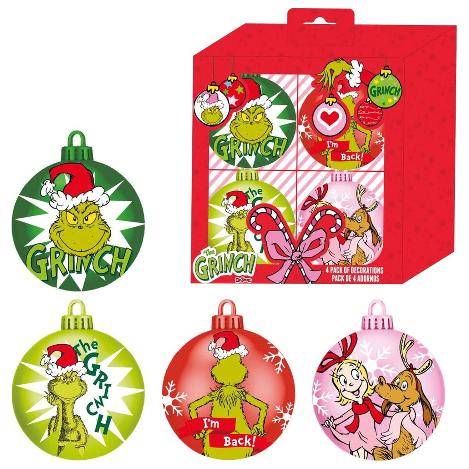 The Grinch Weihnachtsbaumkugel Set Produktfoto