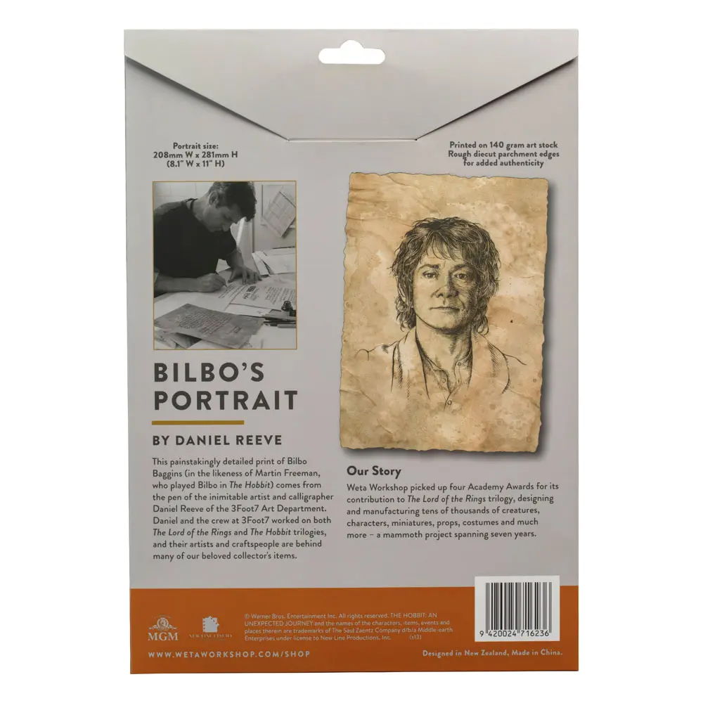 Der Hobbit Kunstdruck Portrait of Bilbo Baggins 21 x 28 cm termékfotó