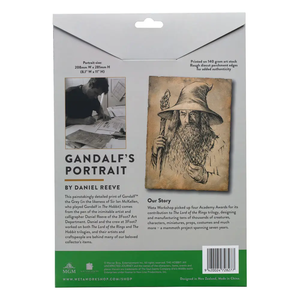 Der Hobbit Kunstdruck Portrait of Gandalf the Grey 21 x 28 cm termékfotó