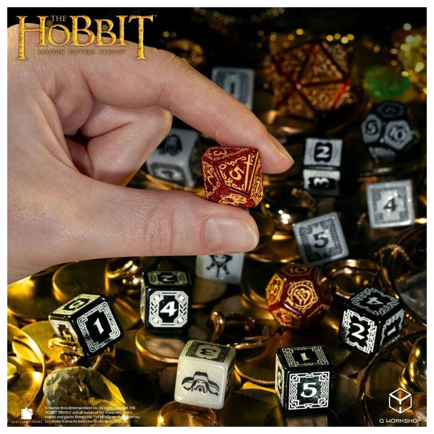 The Hobbit TCG Würfel Set von 16 Ember Hearth Produktfoto