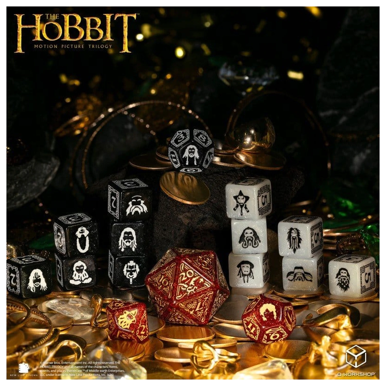 The Hobbit TCG Würfel Set von 16 Ember Hearth Produktfoto