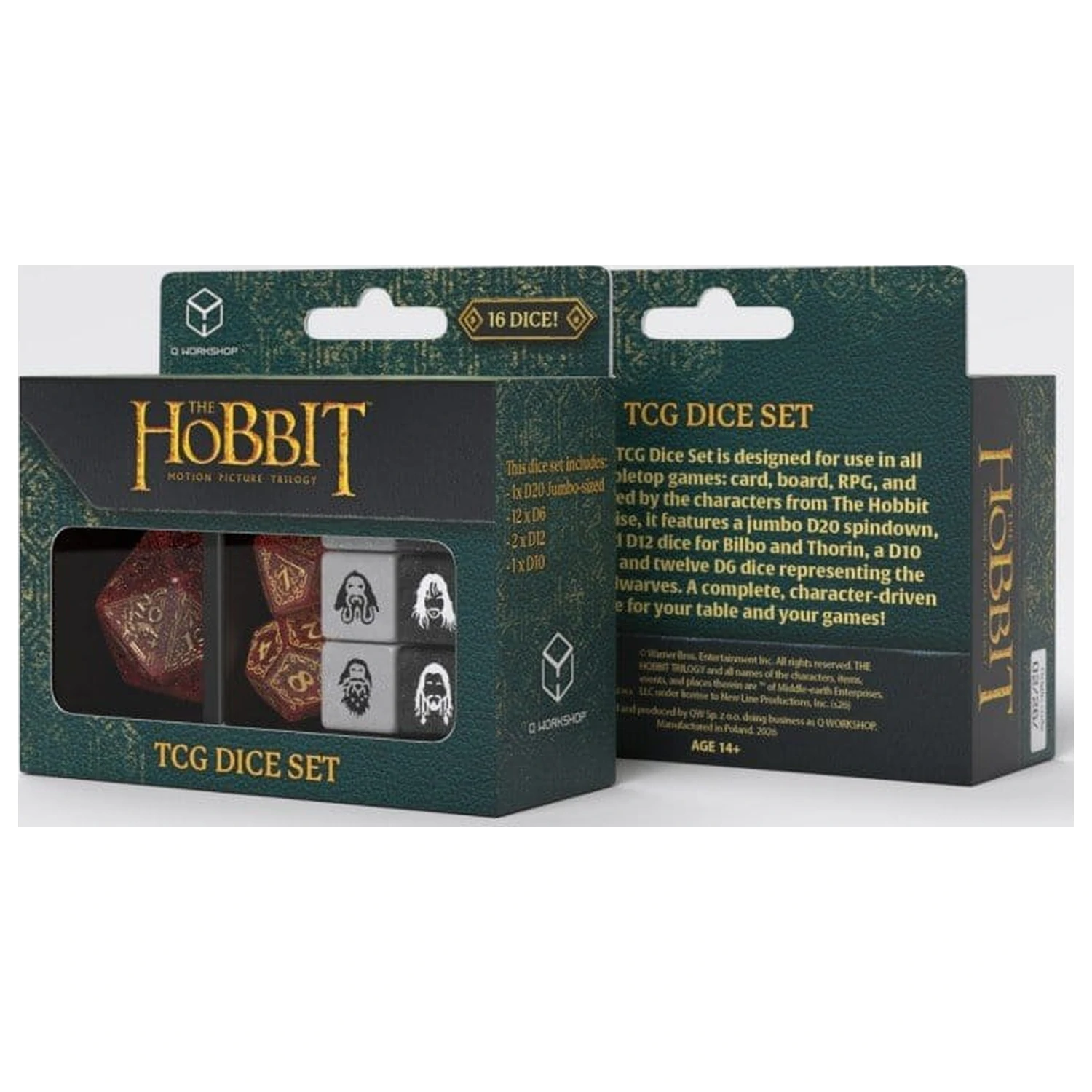 The Hobbit TCG Würfel Set von 16 Ember Hearth Produktfoto