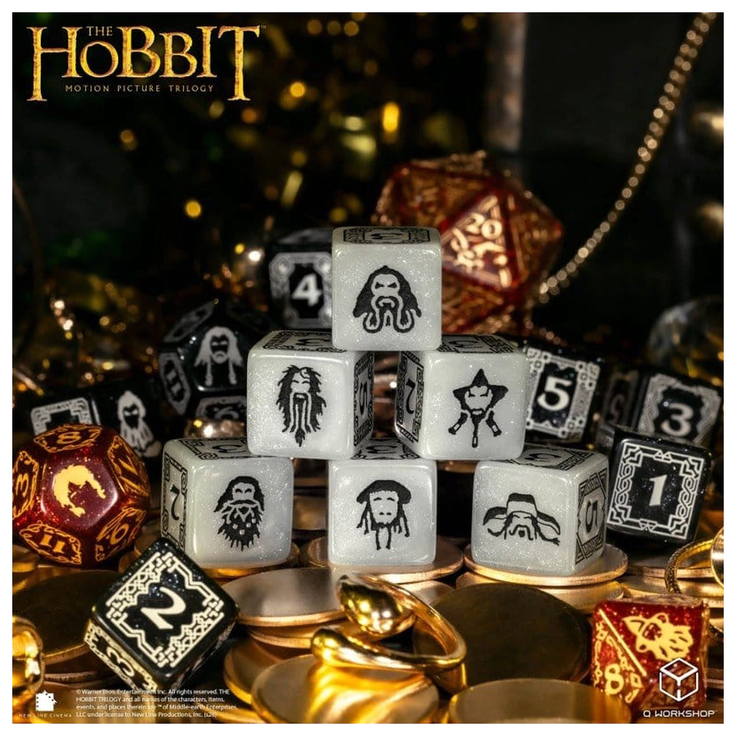 The Hobbit TCG Würfel Set von 16 Ember Hearth Produktfoto