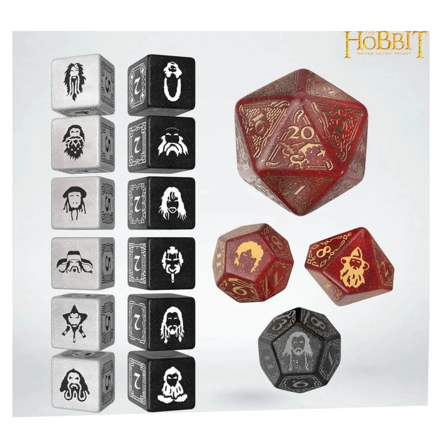 The Hobbit TCG Würfel Set von 16 Ember Hearth Produktfoto