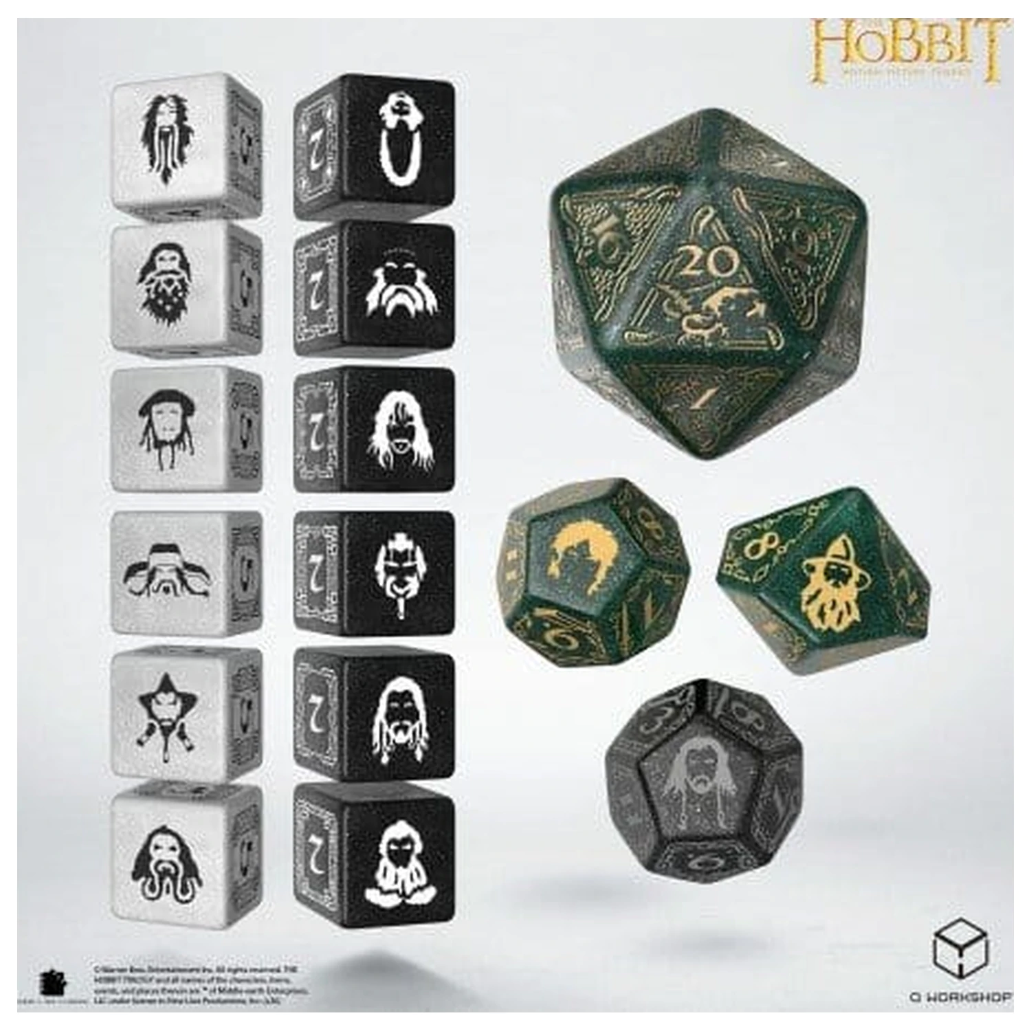 The Hobbit TCG Würfel Set von 16 Verdant Grove Produktfoto