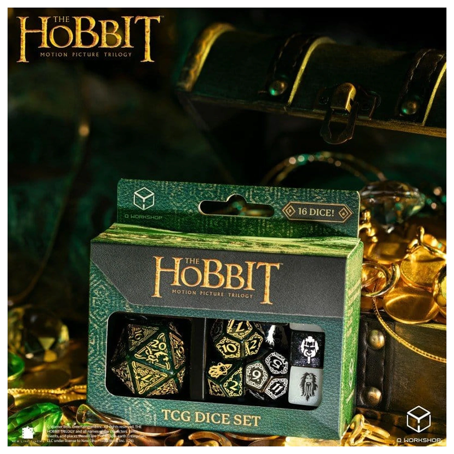 The Hobbit TCG Würfel Set von 16 Verdant Grove Produktfoto