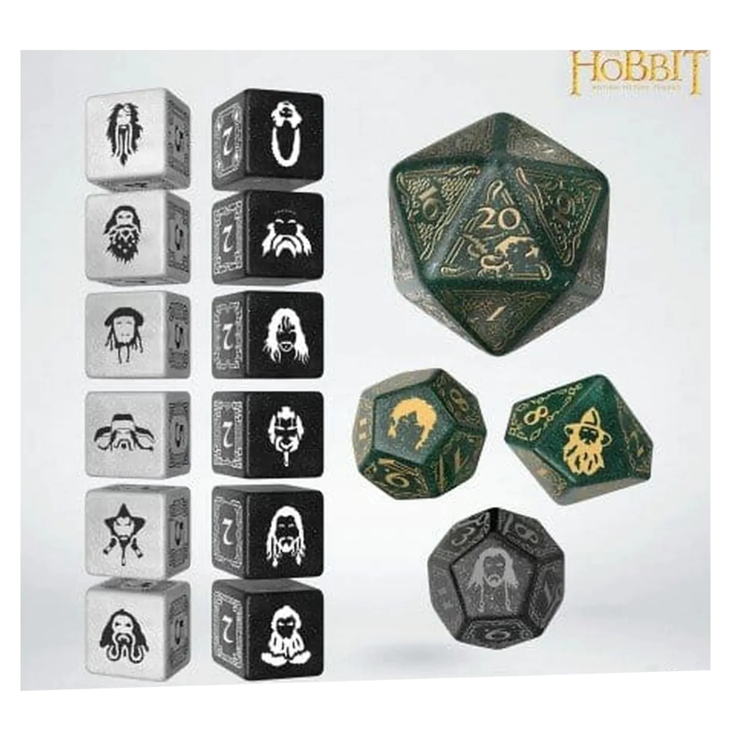 The Hobbit TCG Würfel Set von 16 Verdant Grove Produktfoto