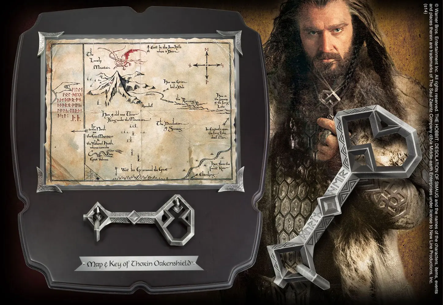 Der Hobbit Replik 1/1 Thorin´s Schlüssel und Karte zum Erebor Deluxe Produktfoto