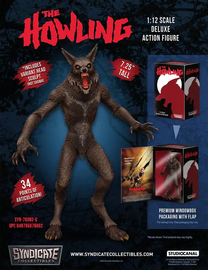 The Howling Werewolf Deluxe Figur 18,5cm Produktfoto